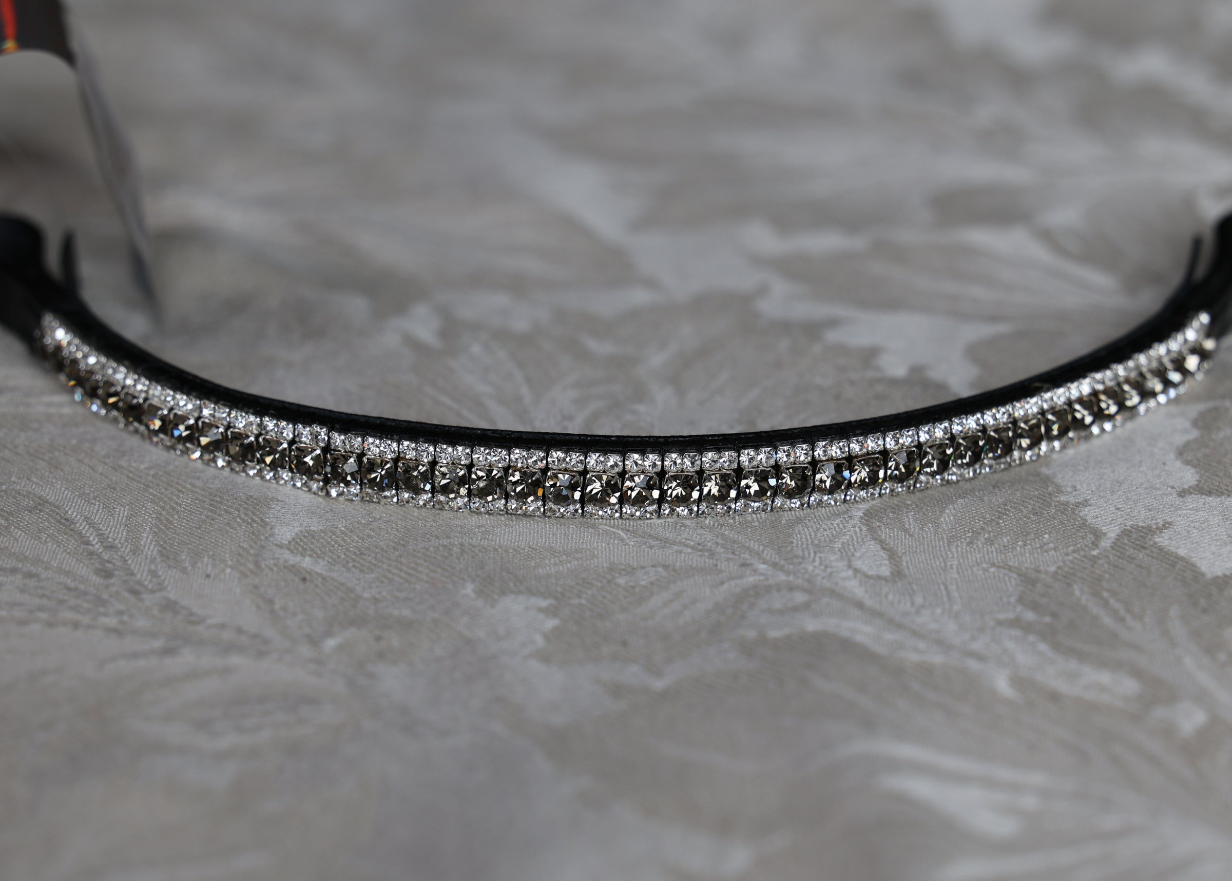 Equiture Black diamond and clear browband- pony, straight, black