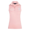 HV Polo Favouritas tech sleeveless polo shirt pale pink