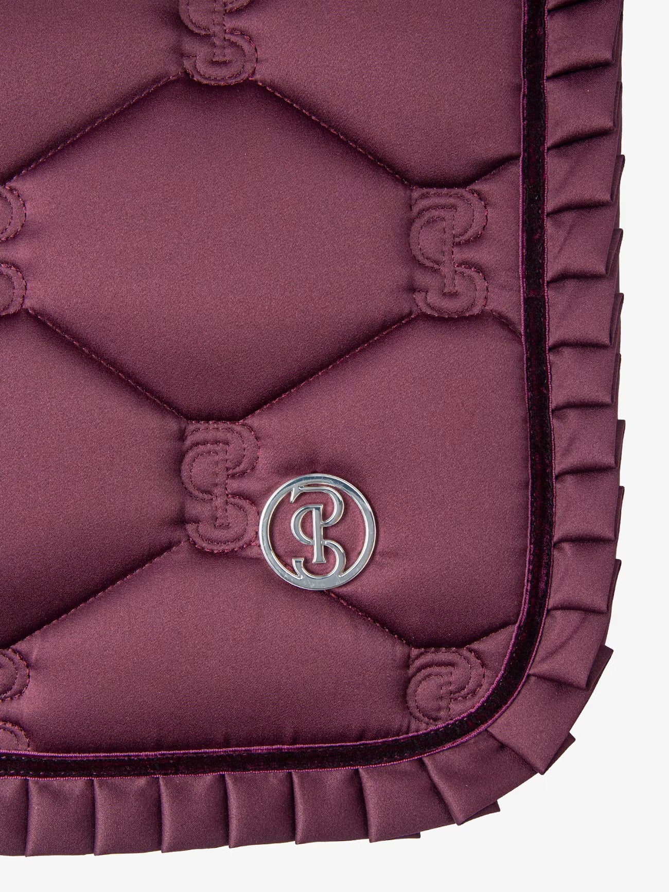 PS of Sweden ruffle Plum dressage saddlepad