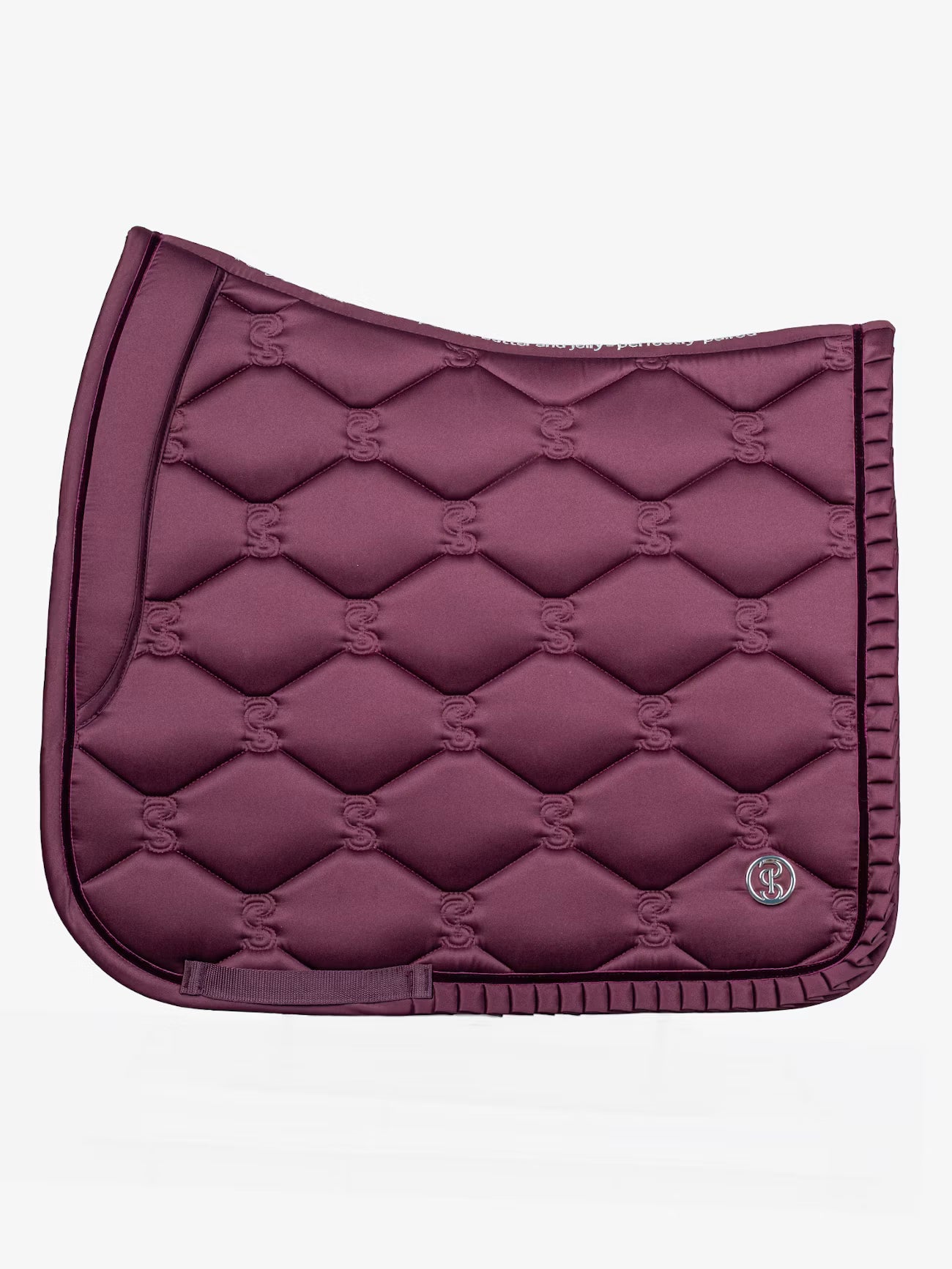 PS of Sweden ruffle Plum dressage saddlepad