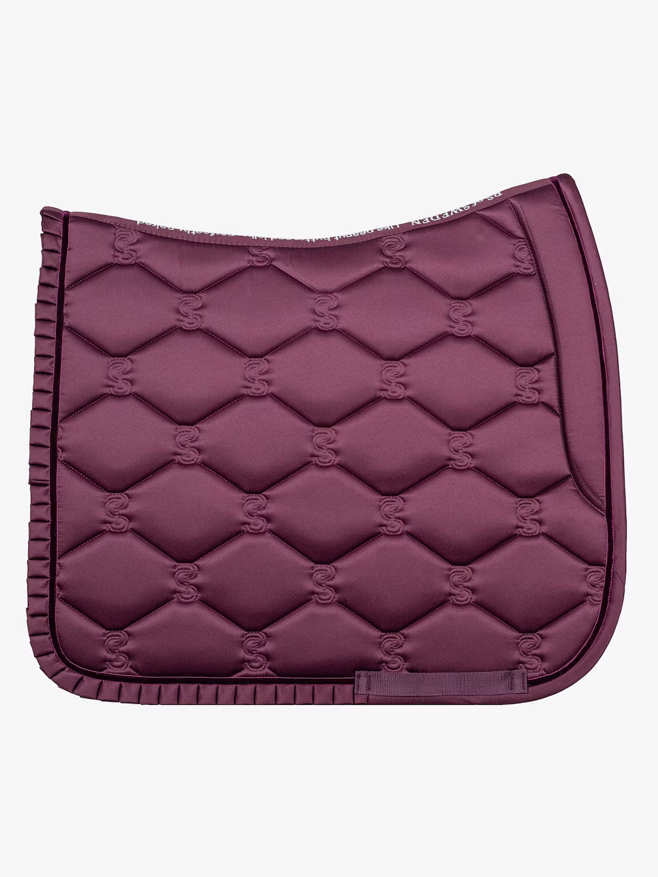 PS of Sweden ruffle Plum dressage saddlepad