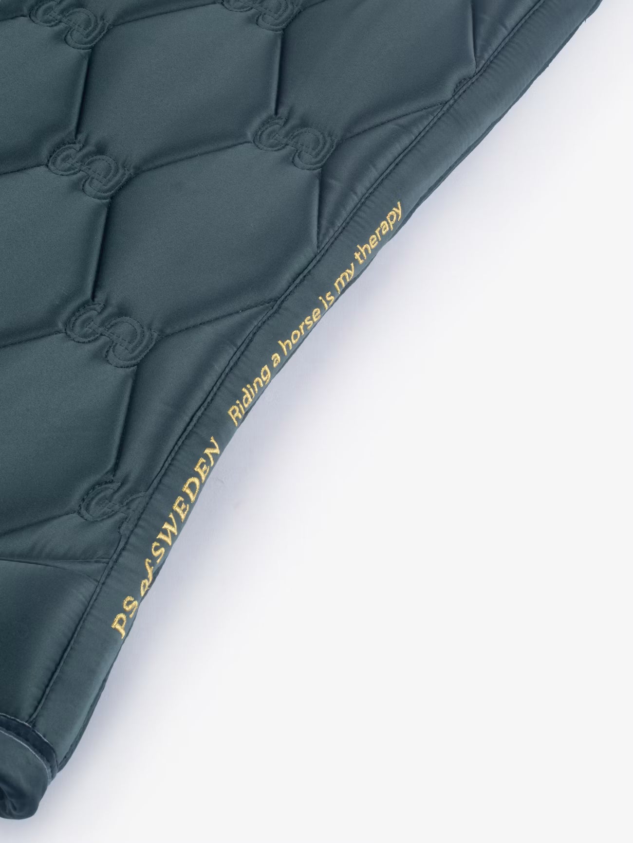 PS of Sweden ruffle midnight green dressage saddlepad