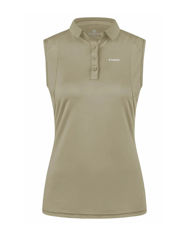 Pikeur Jarla sleeveless polo in light moss