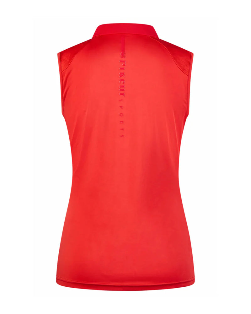 Pikeur Jarla sleeveless polo in red