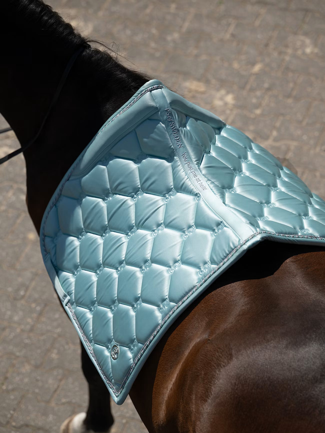 PS of Sweden Signature Arctic Aqua dressage saddlepad