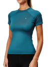Equestrian Stockholm dynamic short sleeve base layer in teal blue