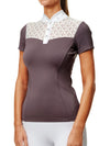 Equestrian Stockholm crystal champion competition top in dark violet