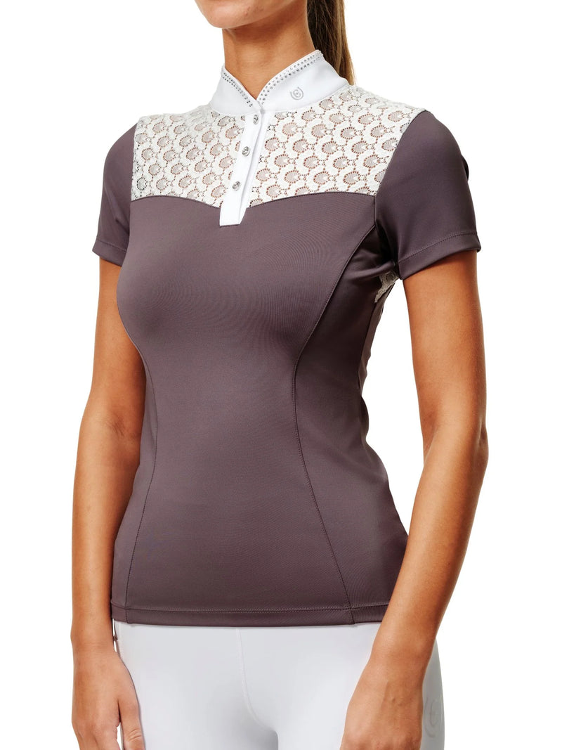 Equestrian Stockholm crystal champion competition top in dark violet