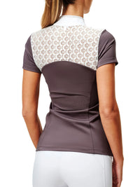 Equestrian Stockholm crystal champion competition top in dark violet