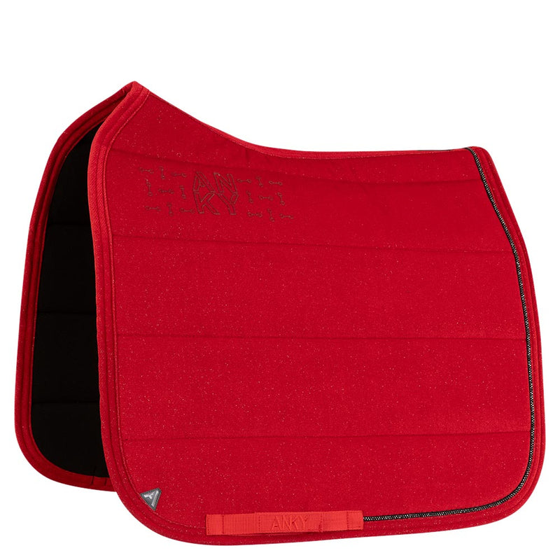 Anky equestrian red Velvet dressage saddlepad