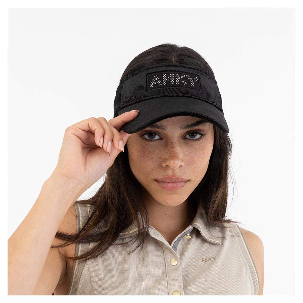 Anky velvet visor in black