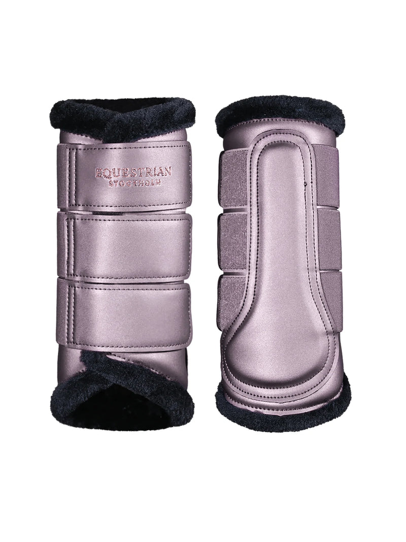 Equestrian Stockholm Anemone faux fur boots