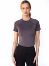 Equestrian Stockholm dynamic short sleeve base layer in dark violet