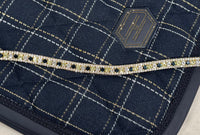 Equiture Alternating jonquil, montana and clear browband
