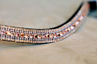 Equiture rose gold and pearl megabling curve browband