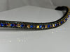 Equiture Alternating Sapphire, Heliotrope and Sunrise browband