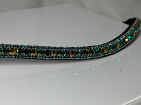 Equiture Alternating Blue Zircon, Indicolite and Sunrise browband