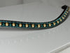 Equiture teal/ pale gold pearl browband