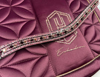 Equiture Alternating Amethyst, Light rose and rose gold megabling curve browband