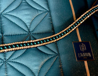 Equiture teal pearl browband