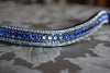 Equiture Sapphire, montana and light sapphire megabling curve browband