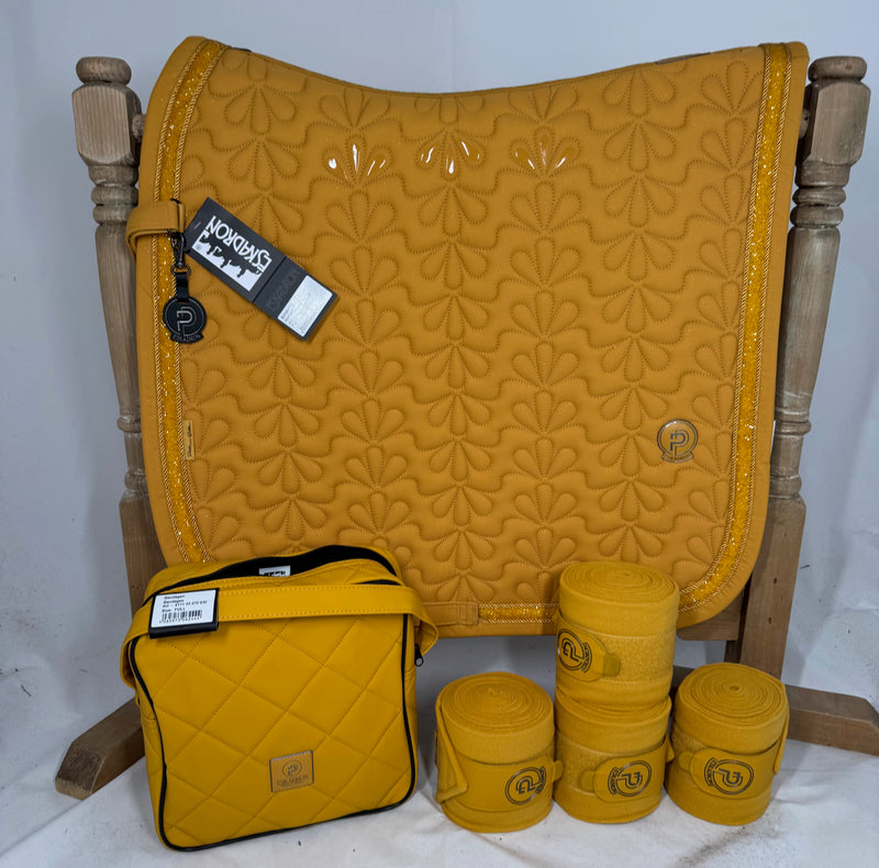 Eskadron Platinum golden yellow sparkle jewel dressage set