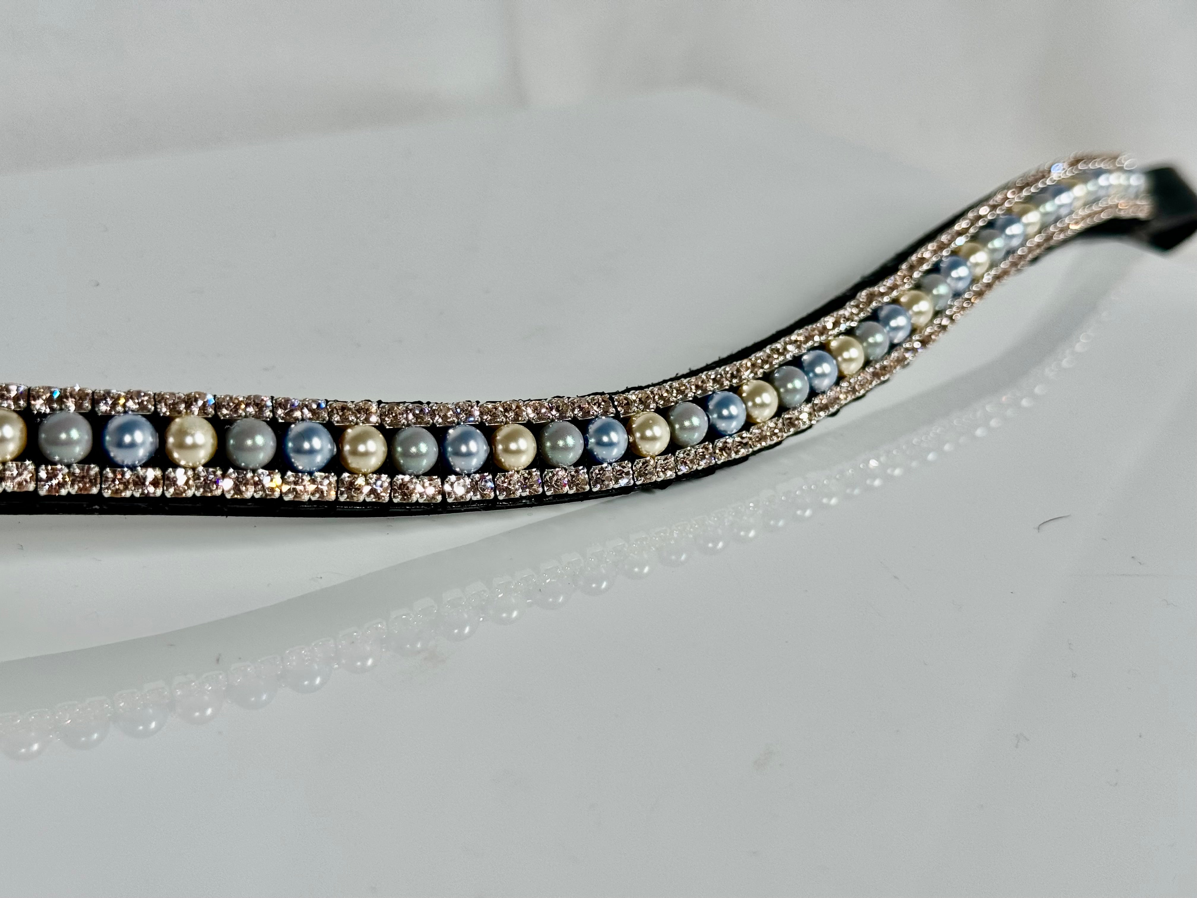 Rectangle Crystal and Pearl Brow Band Set outlet