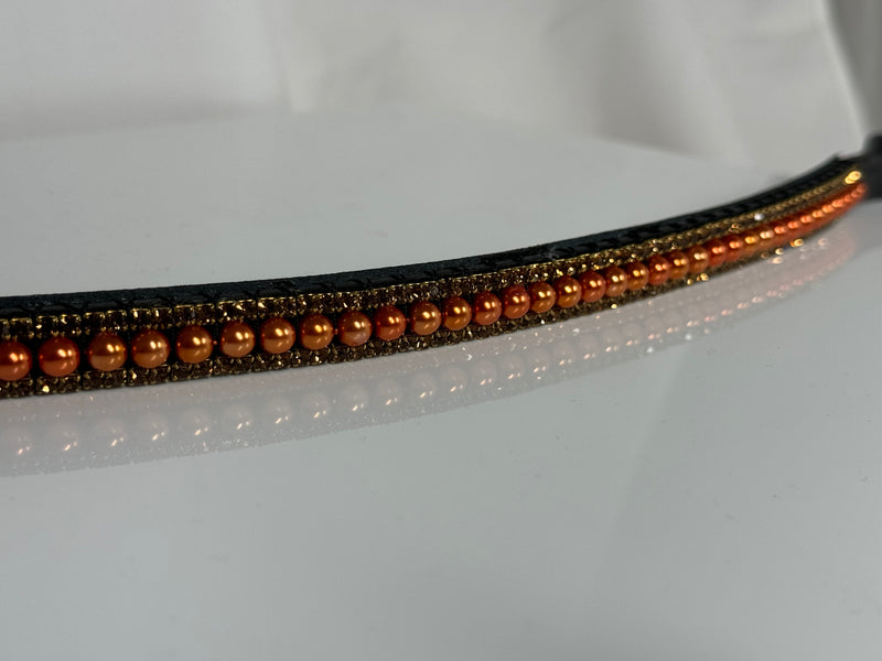 Orange pearl and smoked topaz - Cob, Straight, Black