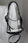 BR Southam black leather snaffle bridle with Stellux browband