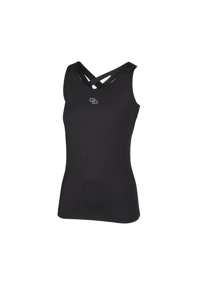 Pikeur selection vest diamanté top in black