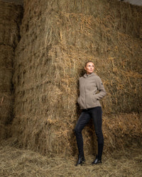 Pikeur teddy fleece jacket in pale grey