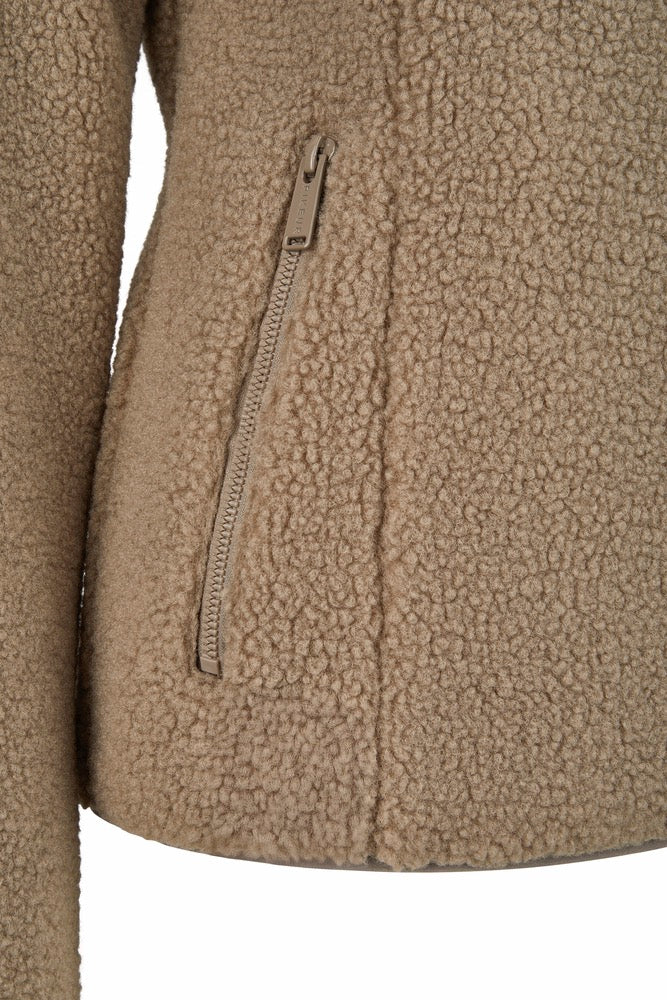 Pikeur teddy fleece jacket in pale grey