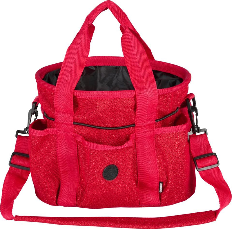 Equipage red glitter grooming bag