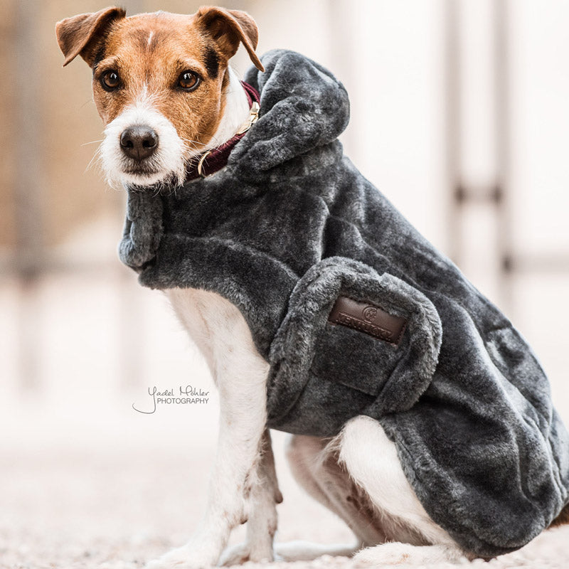 Kentucky faux fur dog coat