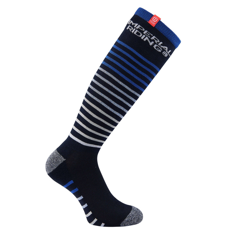 Imperial riding up in space blue glitter riding socks