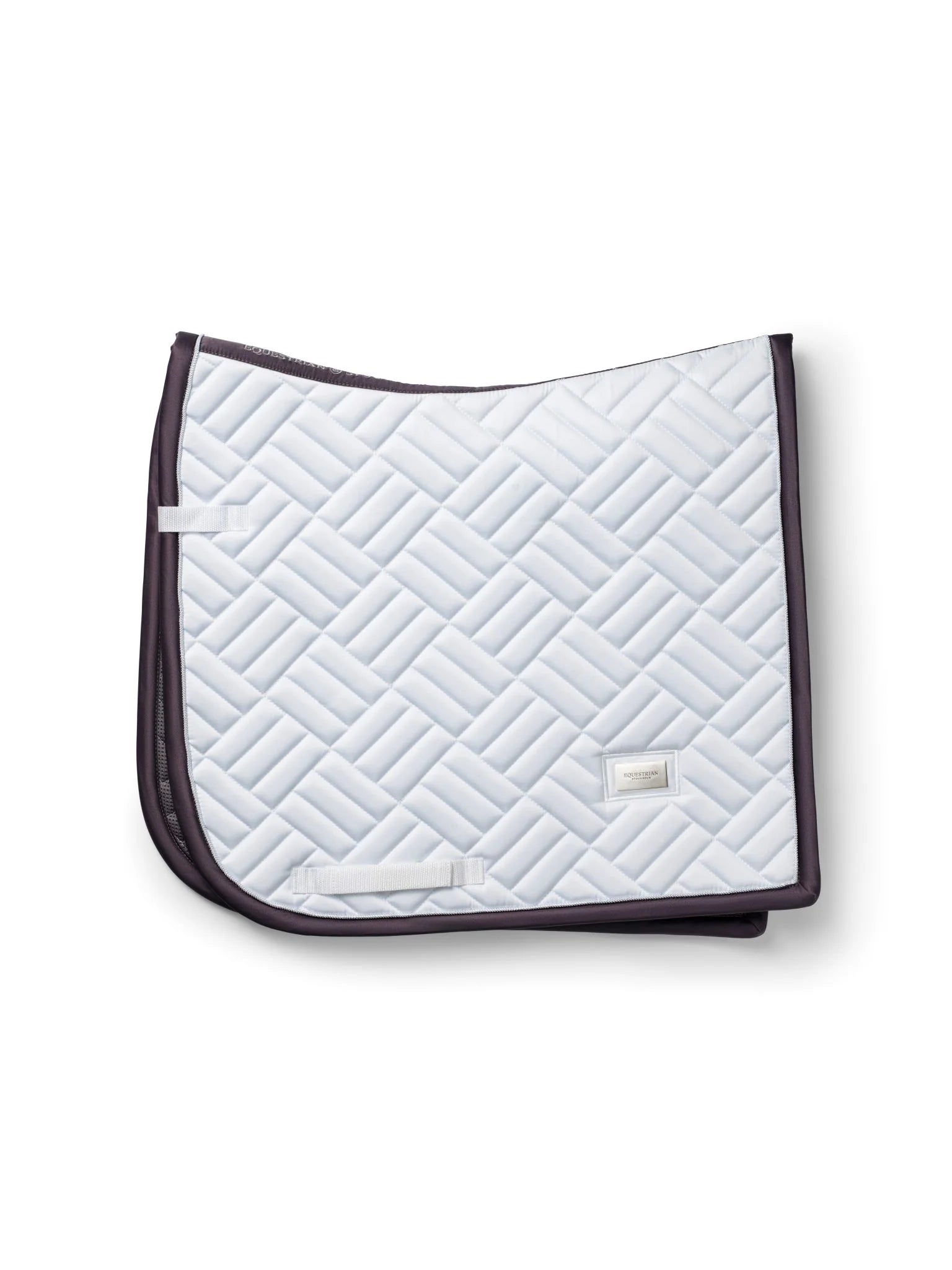 Equestrian Stockholm white Dark Violet modern dressage saddlepad