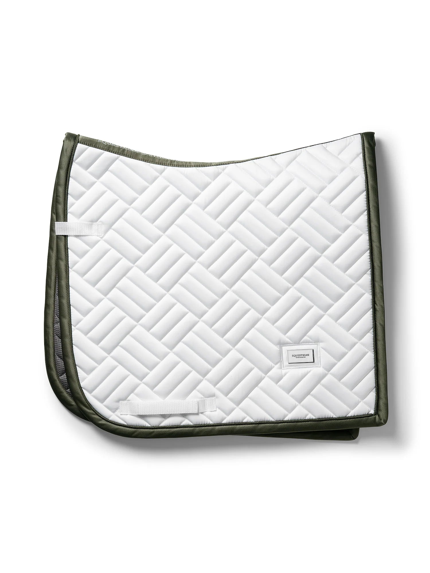 Equestrian Stockholm White Striking Valley Modern dressage saddlepad- XFull