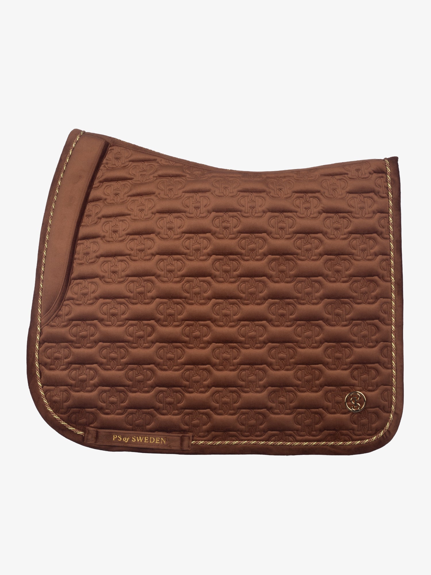 PS of Sweden Fudge Velvet monogram Dressage saddlepad