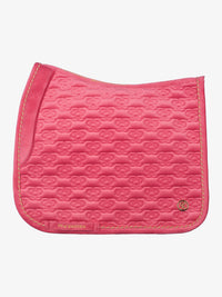 PS of Sweden Scarlet Pink Velvet monogram Dressage saddlepad