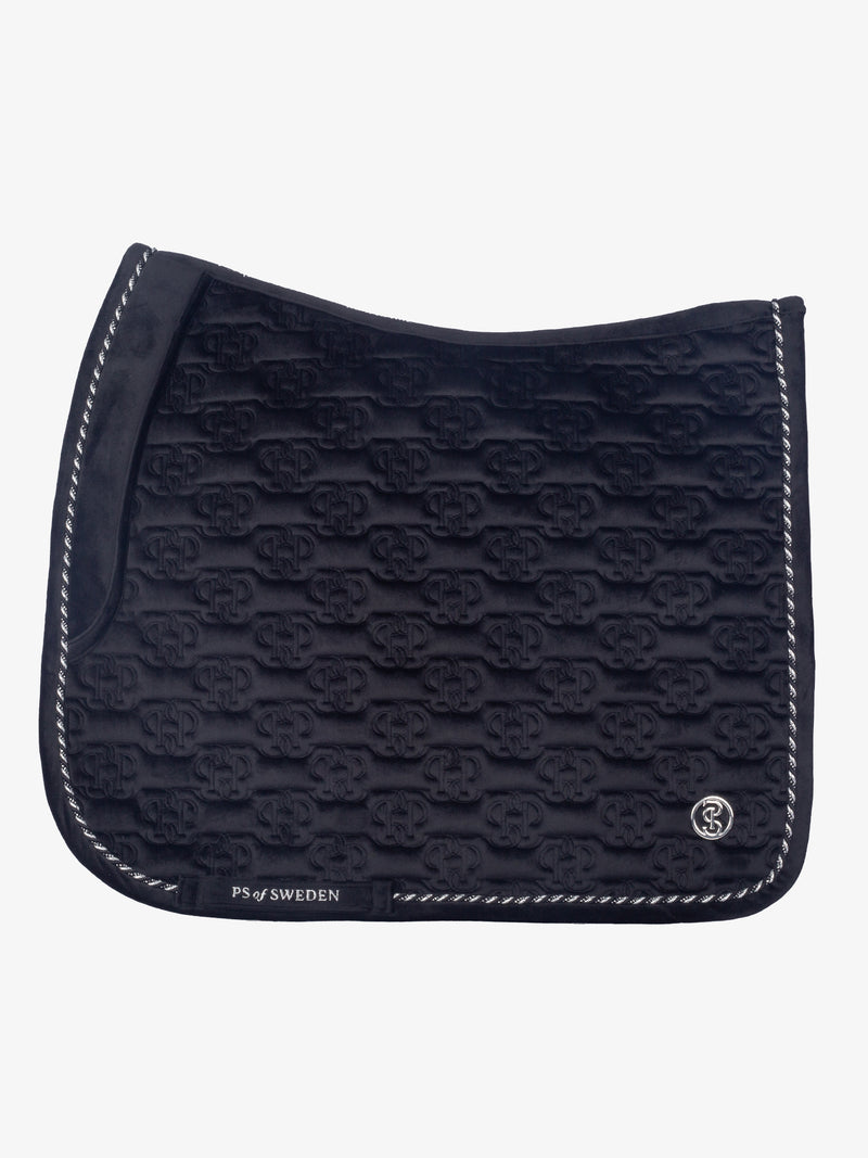 PS of Sweden Black Velvet monogram Dressage saddlepad