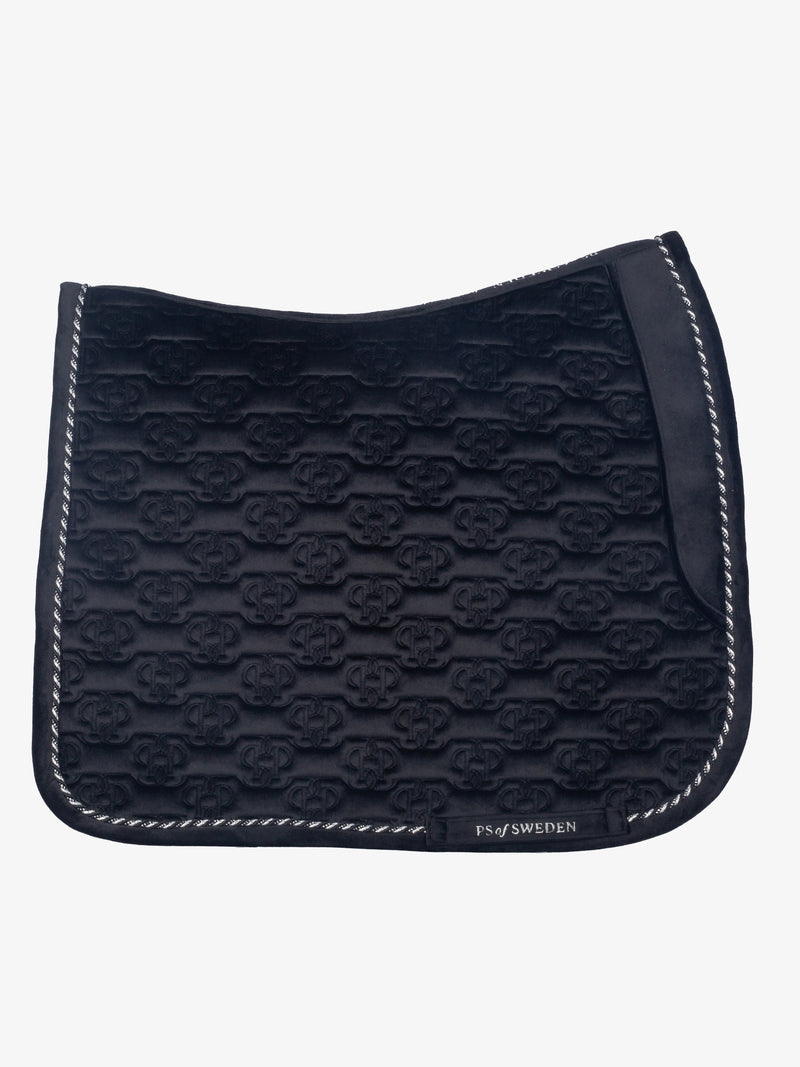 PS of Sweden Black Velvet monogram Dressage saddlepad