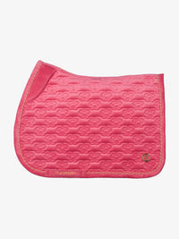 PS of Sweden Scarlet pink Velvet monogram Jump saddlepad