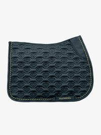 PS of Sweden Midnight green Velvet monogram Jump saddlepad