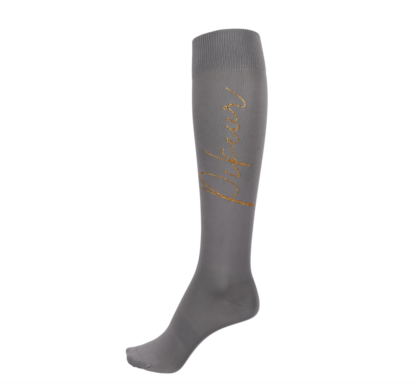 Pikeur light grey knee socks with rhinestone