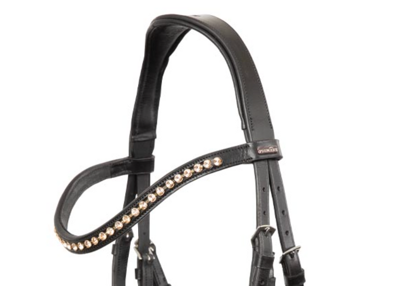 BR Peach crystal curved browband