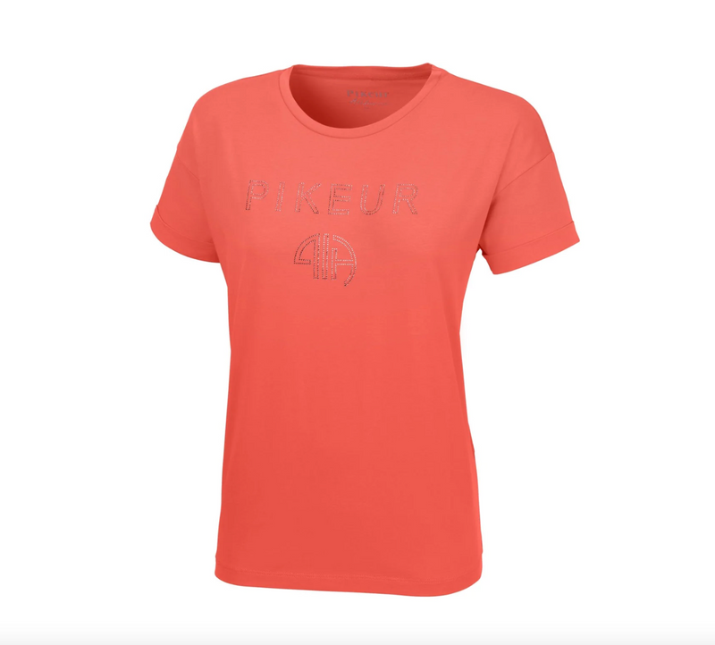 Pikeur Tiene t-shirt in Coral Red