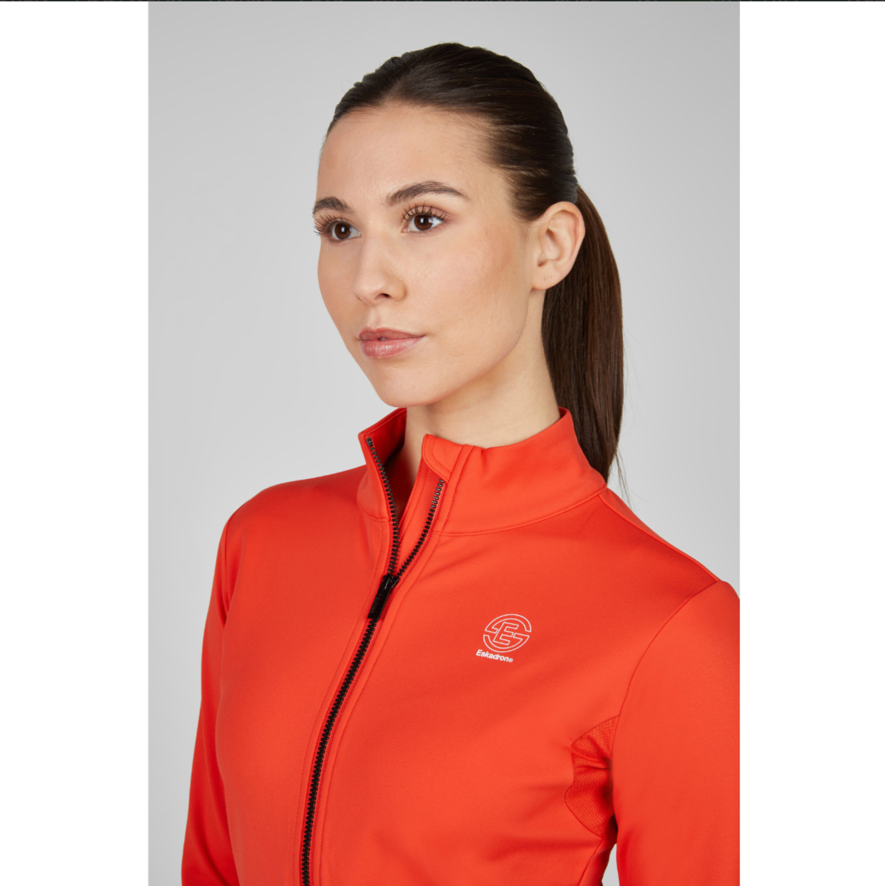 Eskadron Dynamic Poppy red zip-shirt