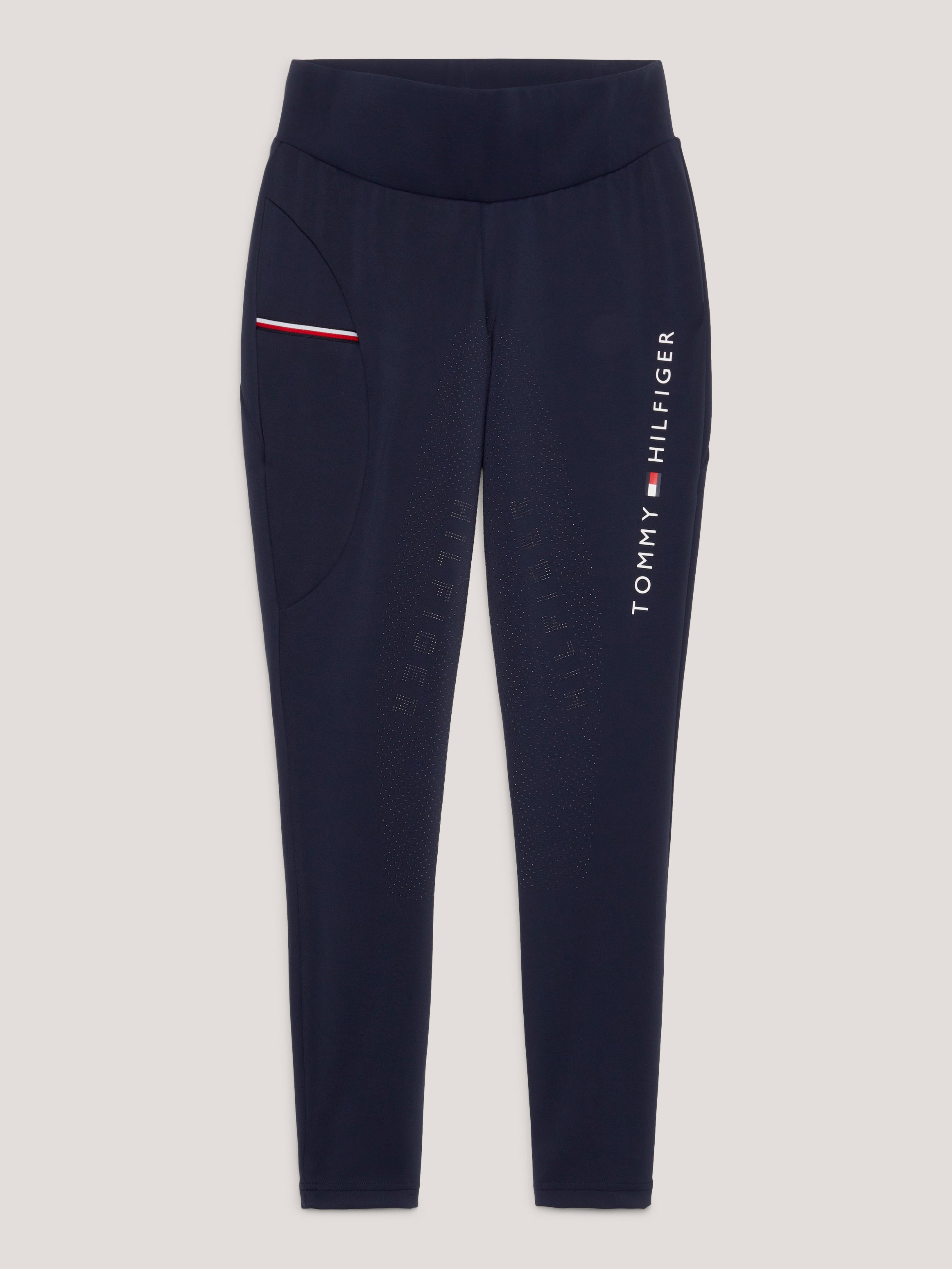 Tommy Hilfiger Elmira winter Full grip thermo riding leggings in Desert sky