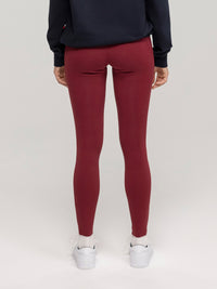 Tommy Hilfiger Elmira winter Full grip thermo riding leggings in Rouge