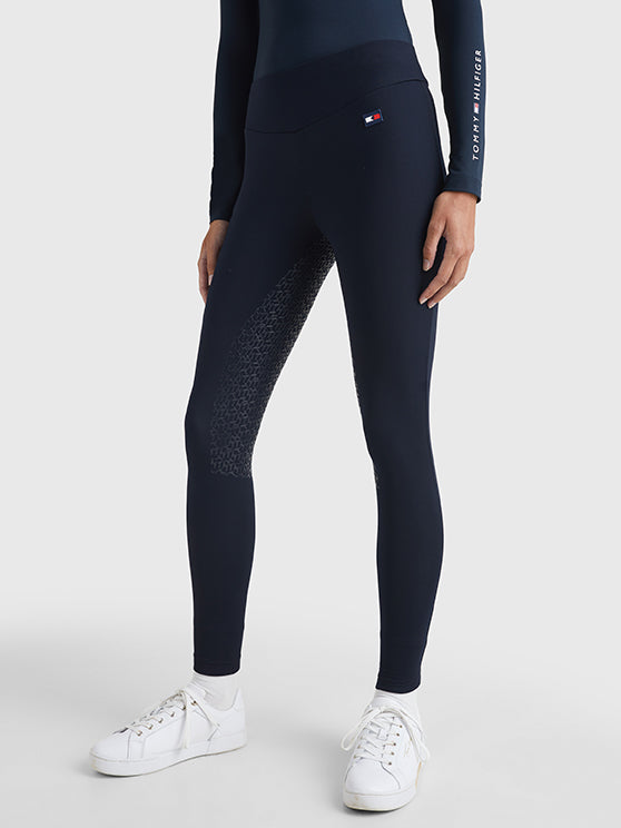 Tommy Hilfiger Full grip thermo riding leggings in Desert Sky